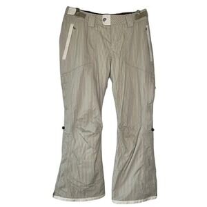 The North Face Recco Brown Striped Insulated Ski‎ Snowboard Pants Size M